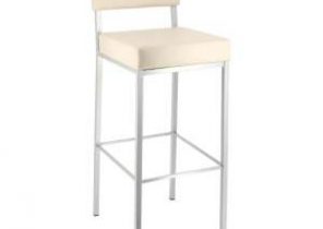 Tabouret de bar pied alu brossé