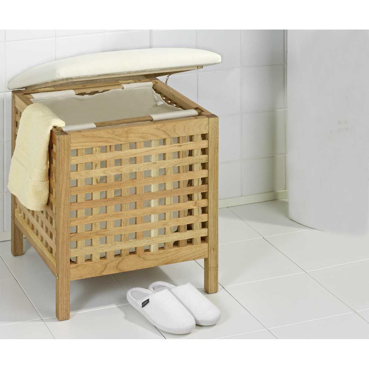 Tabouret rangement salle de bain