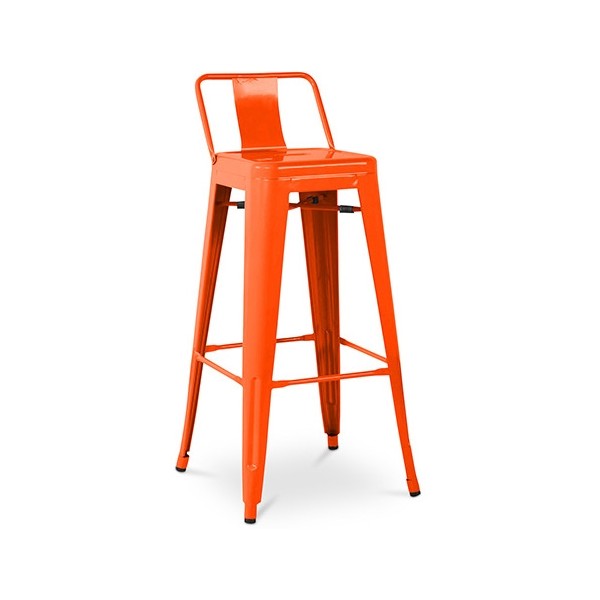 Tabouret metal orange