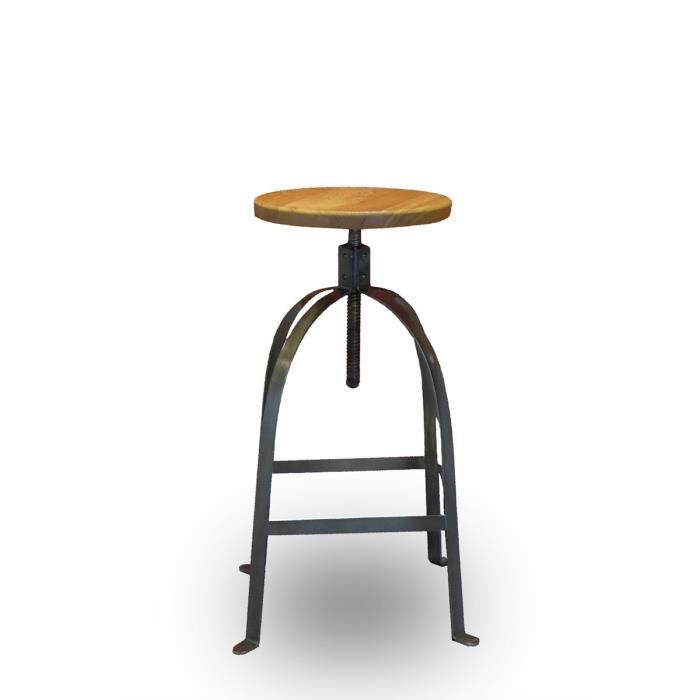 Tabouret de bar bois vintage
