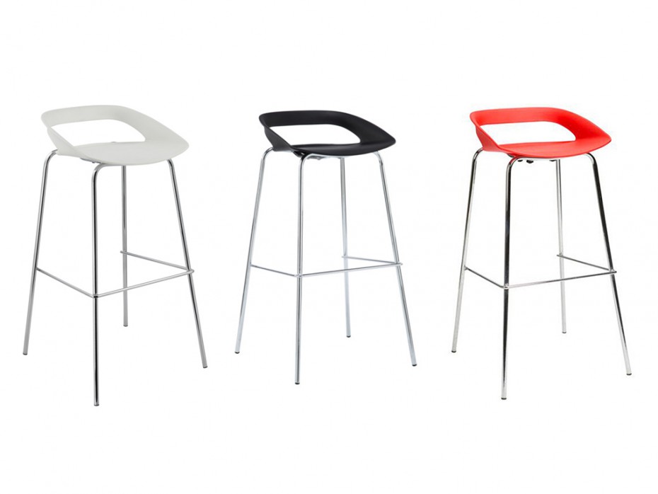 Tabouret de bar 4 pieds noir