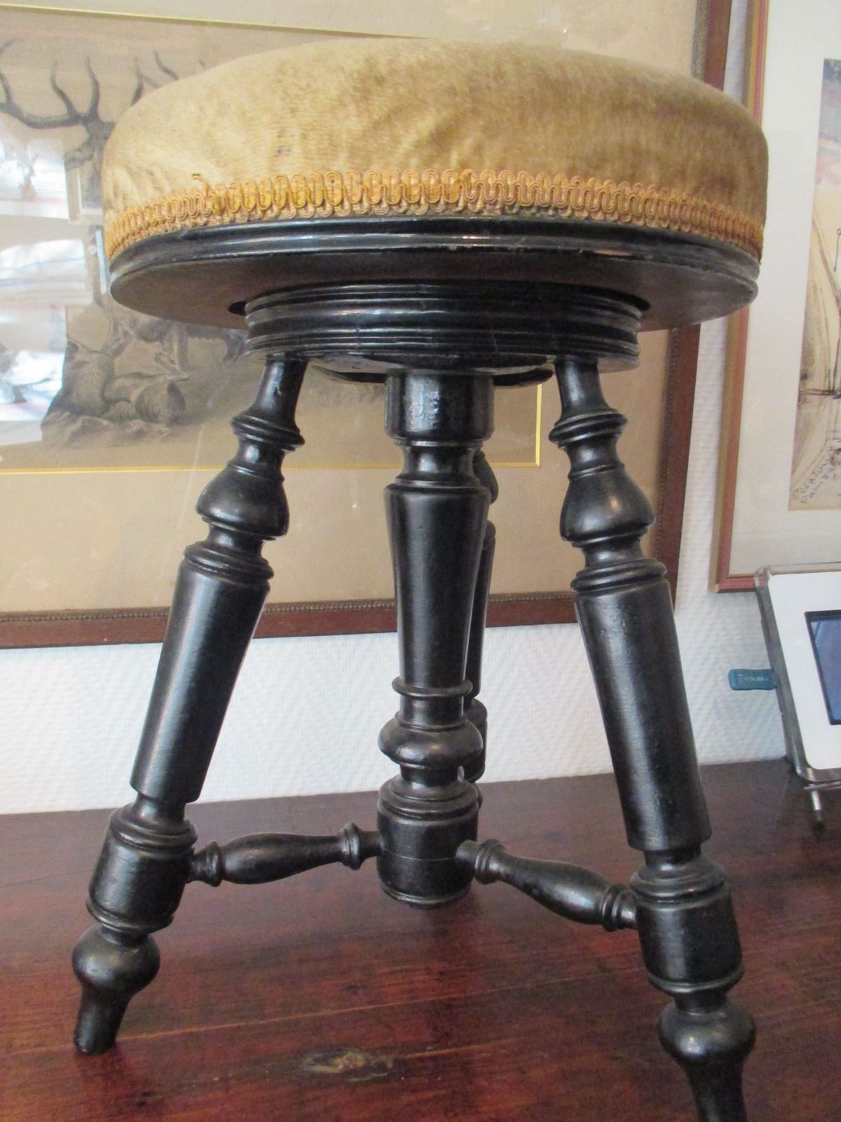 Tabouret de piano napoleon 3