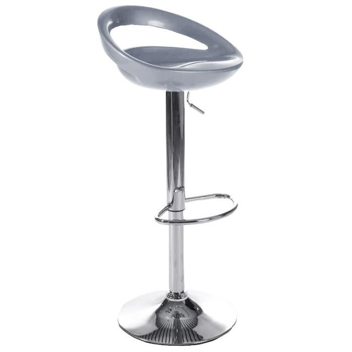 Tabouret de bar argenté